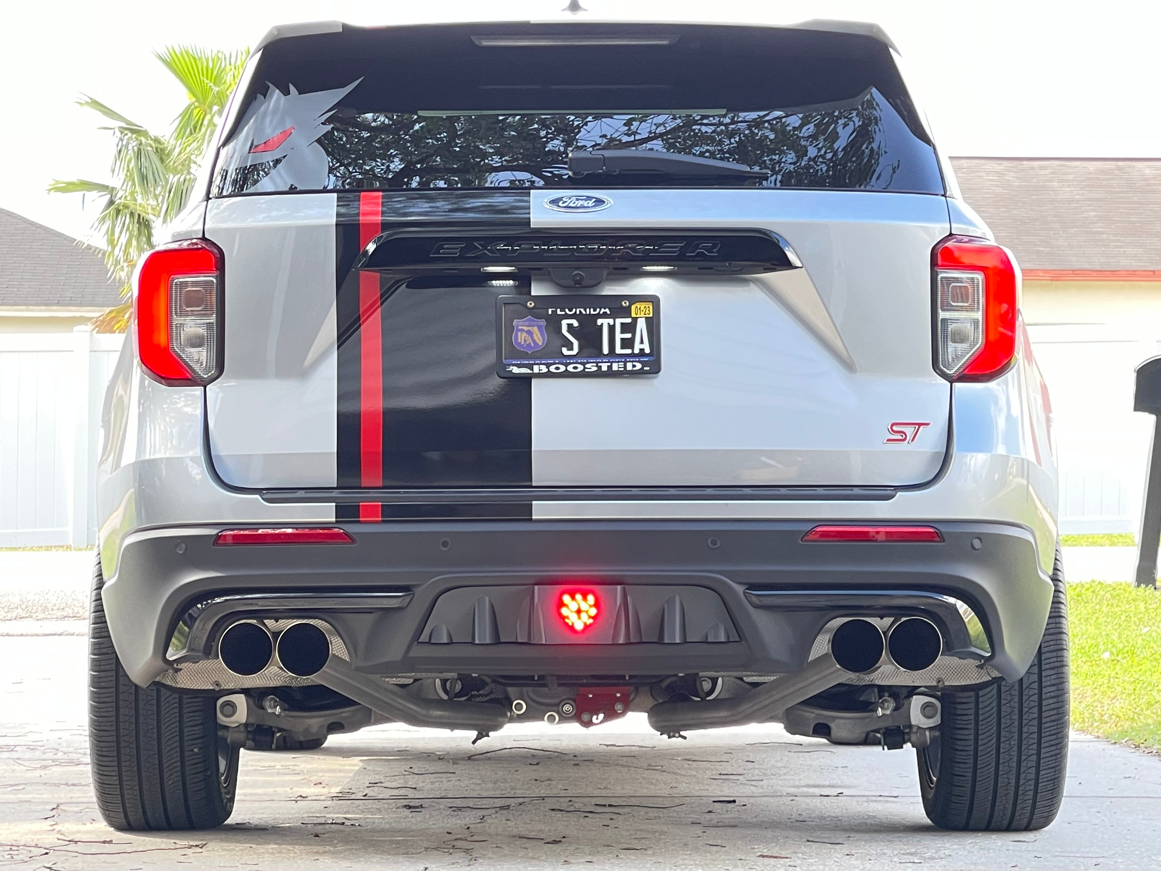 Ford Explorer ST Hitch Cover with Light Optimuz Design