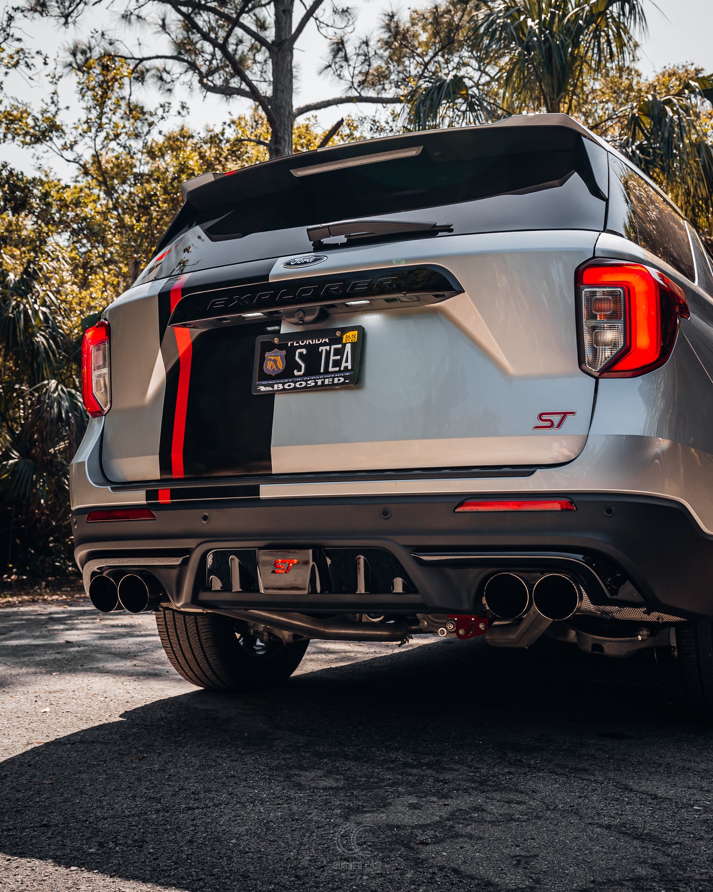 Ford Explorer ST Hitch Cover with Running LED ST Logo Cutout Style